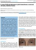 Cover page: A case of folliculosebaceous cystic hamartoma: a rare and clinically indistinct lesion