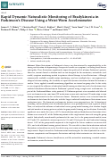 Cover page: Rapid Dynamic Naturalistic Monitoring of Bradykinesia in Parkinson’s Disease Using a Wrist-Worn Accelerometer