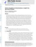 Cover page: Emotion regulation via visual avoidance: Insights from neurological patients