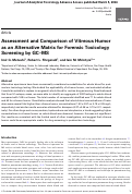 Cover page: Assessment and Comparison of Vitreous Humor as an Alternative Matrix for Forensic Toxicology Screening by GC–MS