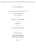 Cover page: Nuclear Quality Assurance in University Research with Control System Design as a Case Study