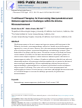 Cover page: T-Cell based therapies for overcoming neuroanatomical and immunosuppressive challenges within the glioma microenvironment