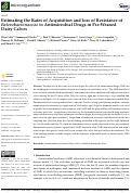 Cover page: Estimating the Rates of Acquisition and loss of Resistance of Enterobacteriaceae to Antimicrobial Drugs in Pre-Weaned Dairy Calves.