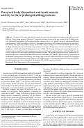 Cover page: Perceived body discomfort and trunk muscle activity in three prolonged sitting postures