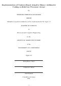 Cover page: Implementation of Context-Based Adaptive Binary Arithmetic Coding on KiloCore Processor Arrays