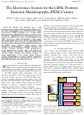 Cover page: The electronics system for the LBNL positron emission tomography (PEM) 
camera