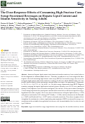 Cover page: The Dose-Response Effects of Consuming High Fructose Corn Syrup-Sweetened Beverages on Hepatic Lipid Content and Insulin Sensitivity in Young Adults