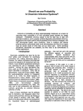 Cover page: Should we use Probability in Uncertain Inference Systems