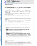 Cover page: Impact of Weight Extremes on Clinical Outcomes in Pediatric Acute Respiratory Distress Syndrome