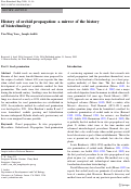 Cover page: History of orchid propagation: a mirror of the history of biotechnology