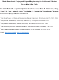 Cover page: Multifunctional Conjugated Ligand Engineering for Stable and Efficient Perovskite Solar Cells