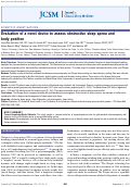 Cover page: Evaluation of a novel device to assess obstructive sleep apnea and body position.