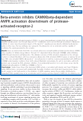 Cover page: Beta-arrestin inhibits CAMKKbeta-dependent AMPK activation downstream of protease-activated-receptor-2