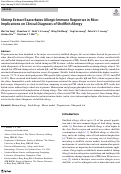 Cover page: Shrimp Extract Exacerbates Allergic Immune Responses in Mice: Implications on Clinical Diagnosis of Shellfish Allergy.