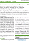 Cover page: COVID-19 Pandemic Impact on Diagnosis, Stage, and Treatment of Hepatocellular Carcinoma in the United States.