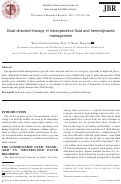 Cover page: Goal-directed therapy in intraoperative fluid and hemodynamic management