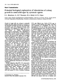 Cover page: Potential biological explanation of stimulation of colony growth in semi-solid agar by cytotoxic agents.