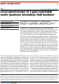 Cover page: Local spectroscopy of a gate-switchable moiré quantum anomalous Hall insulator