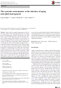 Cover page: The systemic environment: at the interface of aging and adult neurogenesis