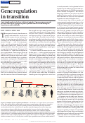 Cover page: Gene regulation in transition