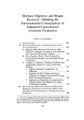 Cover page: Methane Digesters and Biogas Recovery - Masking the Environmental Consequences of Industrial Concentrated Livestock Production