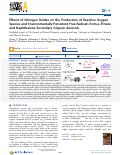 Cover page: Effects of Nitrogen Oxides on the Production of Reactive Oxygen Species and Environmentally Persistent Free Radicals from α‑Pinene and Naphthalene Secondary Organic Aerosols