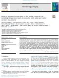 Cover page: Reduced structural connectivity of the medial temporal lobe including the perforant path is associated with aging and verbal memory impairment