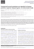 Cover page: Unexpected sound omissions are signaled in human posterior superior temporal gyrus: an intracranial study.