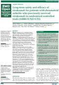 Cover page: Long-term safety and efficacy of sirukumab for patients with rheumatoid arthritis who previously received sirukumab in randomised controlled trials (SIRROUND-LTE)