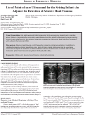 Cover page: Use of Point-of-care Ultrasound for the Seizing Infant: An Adjunct for Detection of Abusive Head Trauma