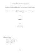 Cover page: Regulation of Excitation/Inhibition balance in the motor neuron circuit of C. elegans A dissertation submitted in partial satisfaction of the requirements for the degree