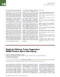 Cover page: Death by Splicing: Tumor Suppressor RBM5 Freezes Splice-Site Pairing