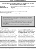 Cover page: Point-of-care Ultrasound Used in the Diagnosis of Reverse&nbsp;Takotsubo Cardiomyopathy