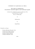 Cover page: Two topics in combinatorics: Generalized coinvariant algebras and Catalan-pair graphs