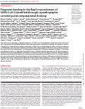 Cover page: Fragment Binding to the Nsp3 Macrodomain of SARS-CoV-2 Identified Through Crystallographic Screening and Computational Docking