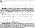 Cover page: Development of Proposed Research Curriculum Milestones for Emergency Medicine Trainees