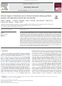 Cover page: Adverse impact of marijuana use on clinical outcomes among psychiatry patients with depression and alcohol use disorder