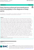 Cover page: Deep learning enhanced transmembranous electromyography in the diagnosis of sleep apnea