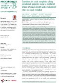 Cover page: Transitions in social complexity along elevational gradients reveal a combined impact of season length and development time on social evolution