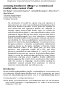 Cover page: Assessing Simulations of Imperial Dynamics and Conflict in the Ancient World