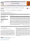 Cover page: Occupant thermal feedback for improved efficiency in university buildings