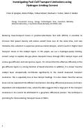 Cover page: Investigating fuel-cell transport limitations using hydrogen limiting current
