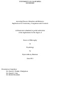 Cover page: Assessing Persons, Situations and Behavior: Implications for Consistency, Congruence and Construal