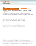 Cover page: Smectic phase in suspensions of gapped DNA duplexes