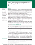 Cover page: Safety and tolerability of putaminal AADC gene therapy for Parkinson diseaseSYMBOL