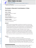 Cover page: The Analysis of Duocentric Social Networks: A Primer