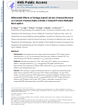 Cover page: Analgesic effects of VGCC blockers on nociceptive models with Cavα2δ1 overexpression