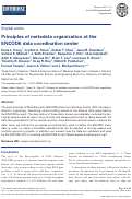 Cover page: Principles of metadata organization at the ENCODE data coordination center.