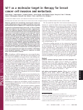 Cover page: Id-1 as a molecular target in therapy for breast cancer cell invasion and metastasis