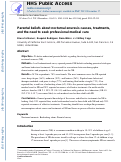 Cover page: Parental beliefs about nocturnal enuresis causes, treatments, and the need to seek professional medical care